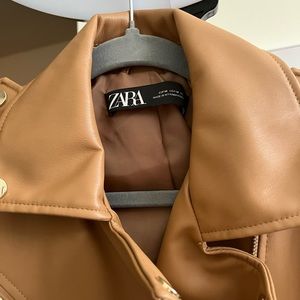 Women’s ZARA Faux Leather Moto Jacket (size M)